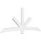 Ekena Millwork Alberta Architectural Grade PVC Gable Bracket, 108"W x 45"H x 2"D x 6"F, 10/12 Pitch GBP108X45X0206ALB00 - alternate 1